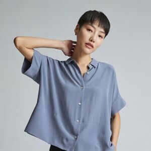 Everlane The Clean Silk Short-Sleeve Square Shirt 14